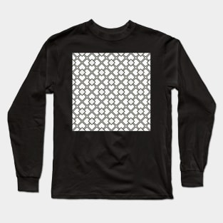 Mosaic Tile White and Black Long Sleeve T-Shirt